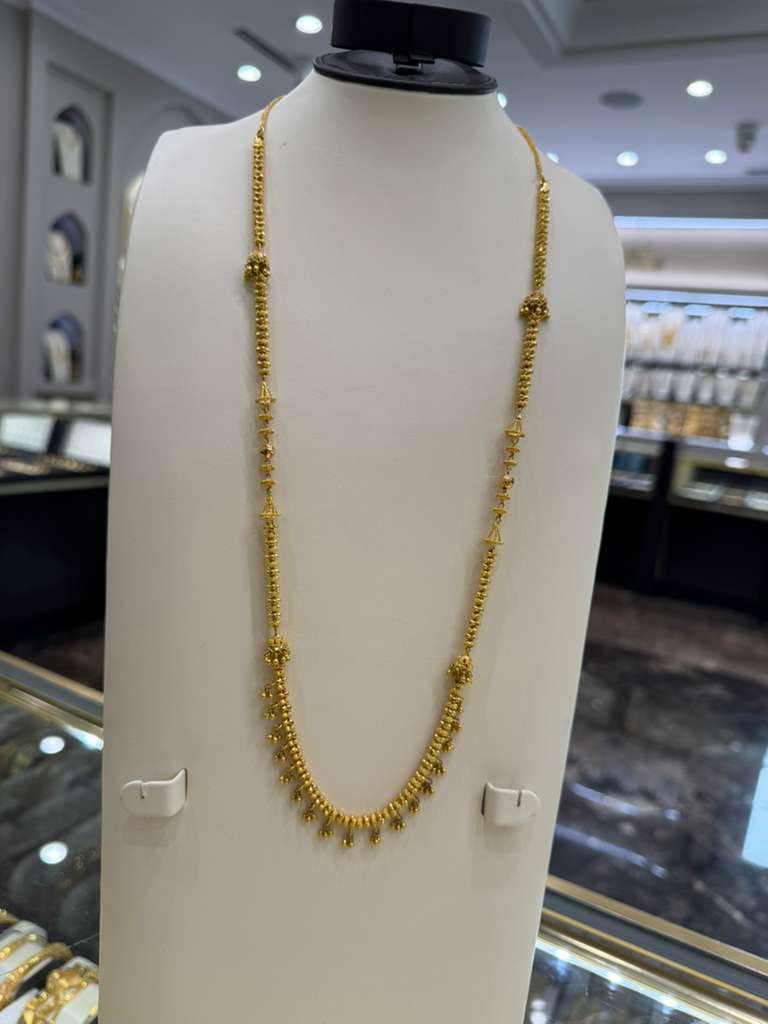 22K Gold Long Necklace - SD30501